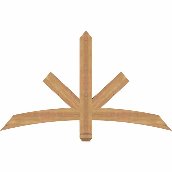 Ekena Millwork Alberta Smooth Timber Gable Bracket, Western Red Cedar, 48"W x 28"H x 1 1/2"D x 3 1/2"F, 14/12 Pitch GBW048X28X0204ALB00SWR - main